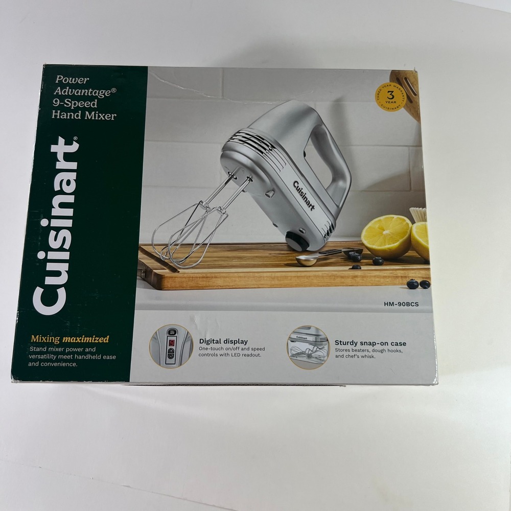 Cuisinart Power Advantage 9 Speed Hand Mixer HM-90BCS‎ NIB